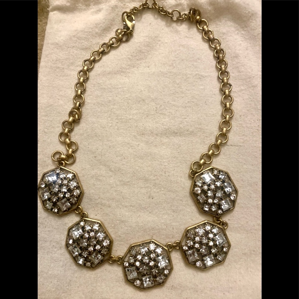 J.Crew crystal pendant statement necklace
